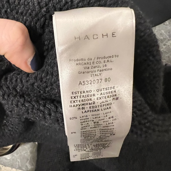 Hache black sweater buttoned back - Picture 5 of 5